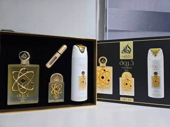 Set lattafa "THARWAH GOLD" (pour Femme)
